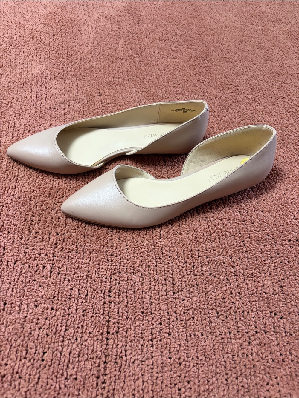 Nine West Pointed D'Orsay Flats in Blush Nude